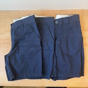 Boys’ Cat & Jack Flat Front Chino Shorts Navy Blue Size M (8) - 3 Pair Lot